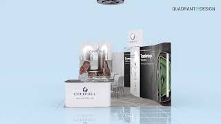 Churchill China - Stand Design 3D Animation Quadrant2Design