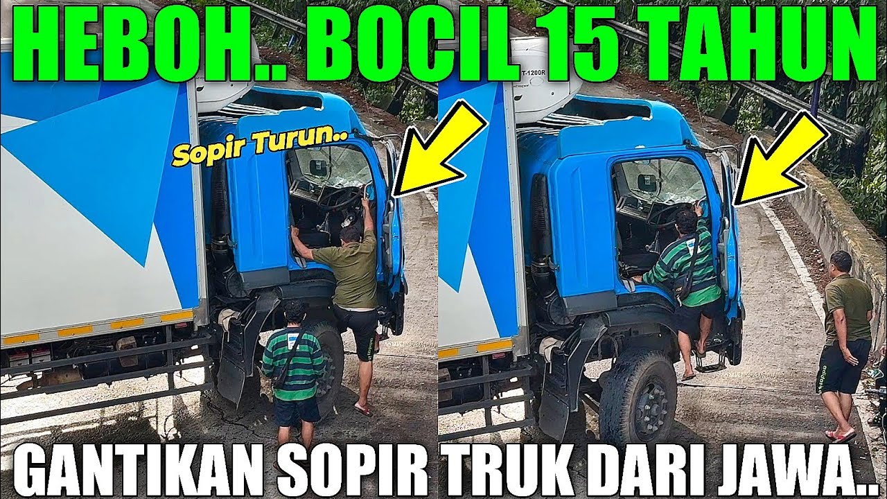 HEBOH !!! BELUM CUKUP UMUR, Bocil 15 Tahun Gantikan Sopir Truk Dari Jawa Di Tikungan Sitinjau Lauik