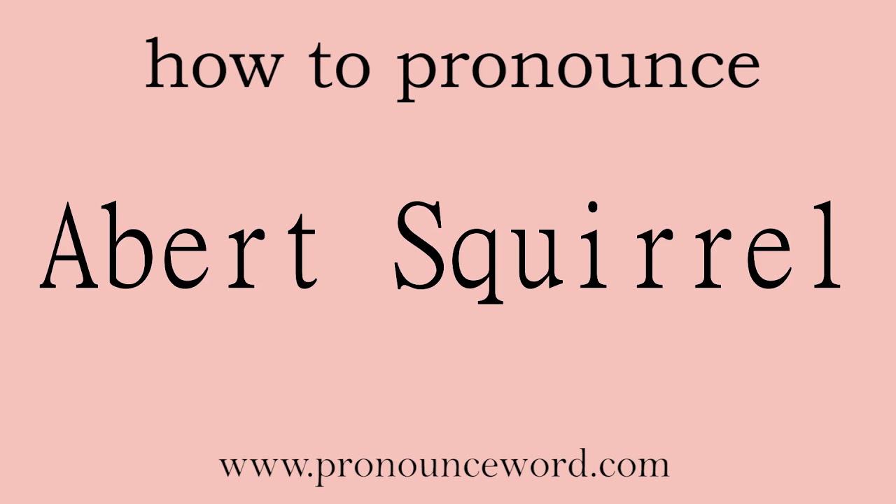 Abert Squirrel How to pronounce Abert Squirrel in english (correct