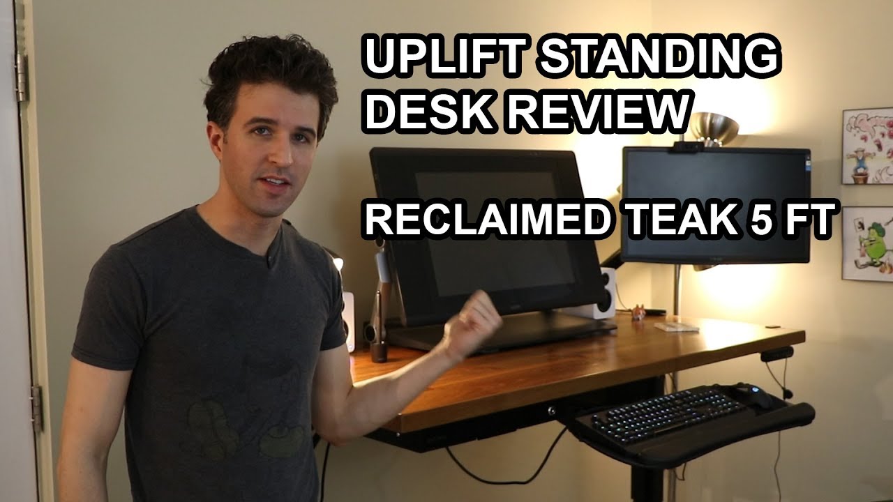 Uplift Standing Desk Review 5ft Reclaimed Teak w/ Accessories YouTube
