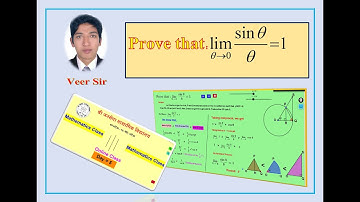 Lim theta tends to zero sin theta over theta = 1