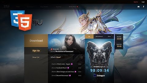 Mu Online Modern Game Website Template