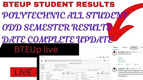 BTEUp polytechnic odd semester results date clear aa gayi official update today#bteup#polytechnic