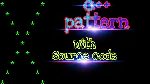 C++ PATTERN (ONLY LOGIC) VIDEO SOLUTION FOR ABSOLUTE BEGINNERS