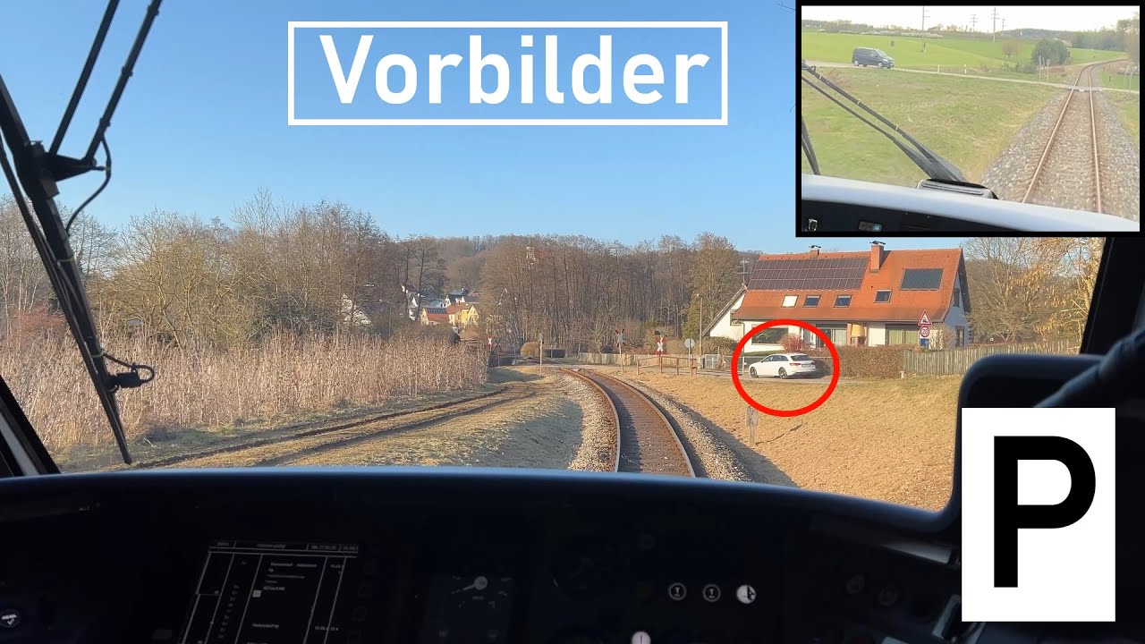 Vorbildliches Verhalten am Bahnübergang #3 | Bahnübergänge nur mit Andreaskreuz aus Lokführersicht