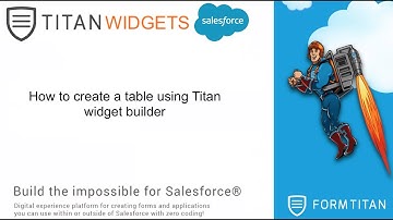How to create a table using Titan widget builder
