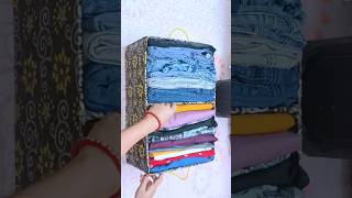 : Cloth Organizer From Cardboard Box #clothorganizer #cardboardboxclothorganizer #shorts #shortsvideo