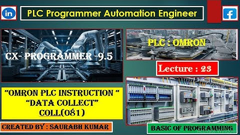Data Collection(COLL(081) instructions of Omron PLC // Cx-programmer #omronplc #programming 