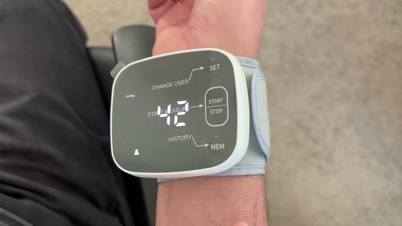 Oklar Blood Pressure Monitors for Home Use Rechargeable Wrist Digital BP Machine Cuff with LED Backl