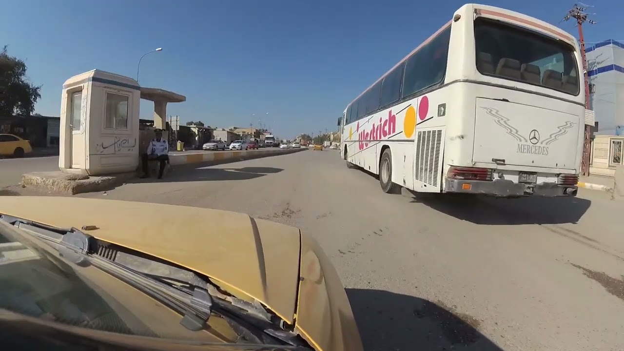 Driving tour in the streets of Nasiriyah, Dhi Qar Province, Iraq