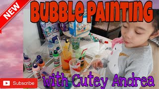 Bubble Painting Technique | Basic Easy Fun Art for Kids | Cutey Andrea screenshot 4