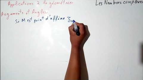 Les nombres complexes  || Application à la géométrie