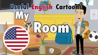 Useful English Cartoons My Room - Basic English Vocabulary With Subtitles