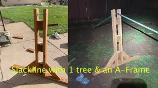 How to Slackline with one tree...? Build an A-Frame!