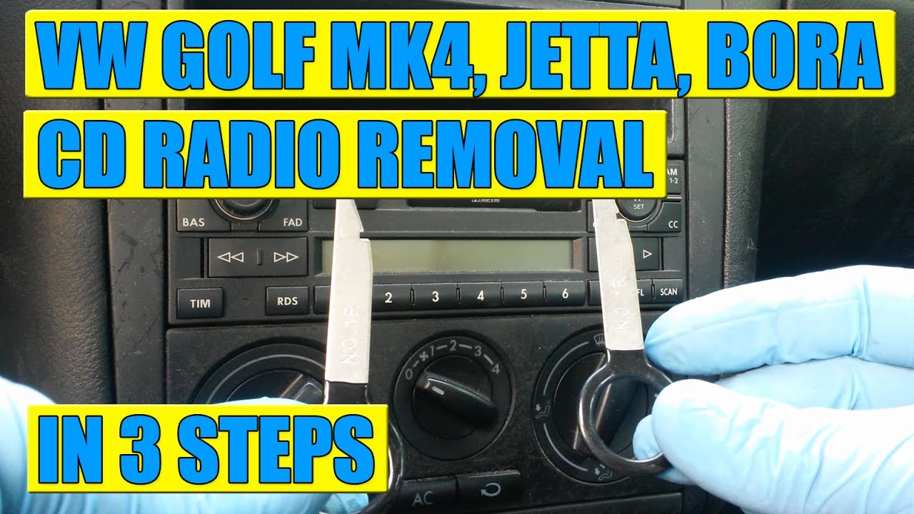 TUTORIAL: How to remove CD Radio VW Golf Mk4, Bora, Jetta in 3 simple  steps! 