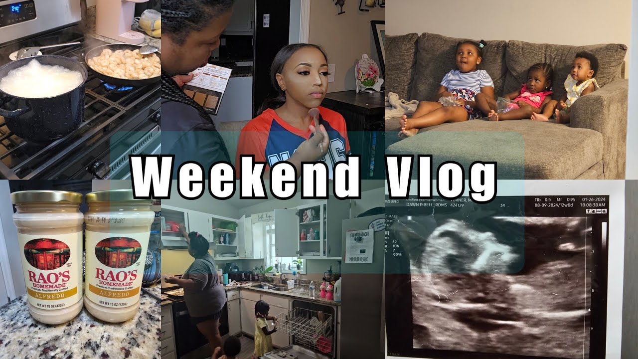 Weekend Vlog Pregnant with baby 4 Expensive alfredo sauce Makeup