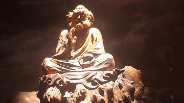 Tạc tượng đạt ma ngồi thiền gỗ lu trắc đỏ đen (phần 1)