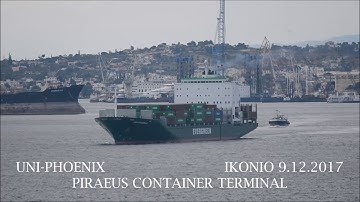 UNI PHOENIX departure from Piraeus Container Terminal
