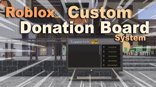 Custom Donation Board System | Roblox