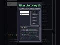 🚀💻JavaScript Filter List ✨Next Level Search Animation 🔥❤️#coding #viral #trending #shorts #youtube