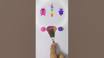 Number Blocks | 6 7 8 | Color Mixing #satisfying #art #colors #shorts