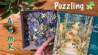 ASMR Request/Working on puzzle (No talking) Shuffling puzzle pieces screenshot 5