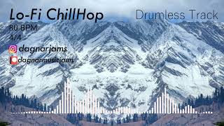 Lo-Fi ChillHop - Drumless Track | 80 BPM | No Drums | Backing Track Jam For Drummers