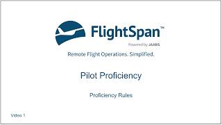 Pilot Proficiency 1 - Proficiency Rules