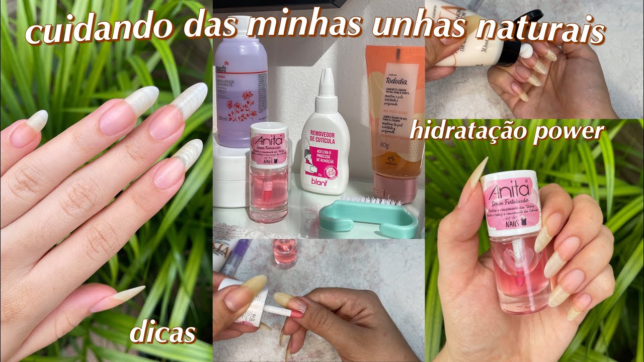 COMO CUIDO DAS MINHAS UNHAS NATURAIS| Limpeza e hidratação de unhas naturais💅🏻🫧