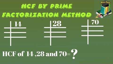Find HCF by Prime Factorization Method in Urdu, HCF of 14 28 and 70