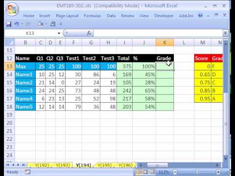 50 Point Grading Scale Chart