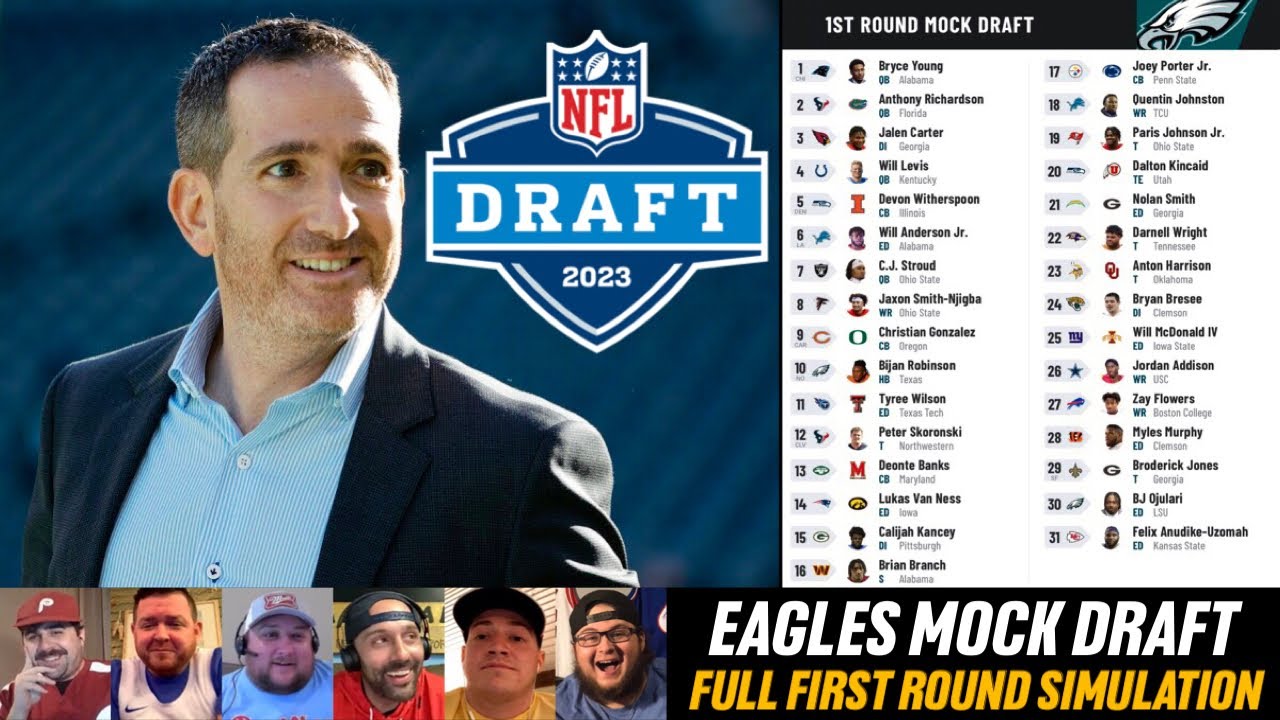 EAGLES NFL MOCK DRAFT 2023 Philadelphia Eagles FULL FIRST ROUND