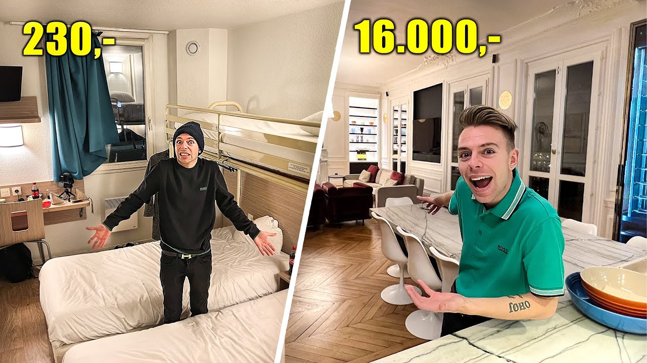 Billigste VS Dyreste overnatning i Paris