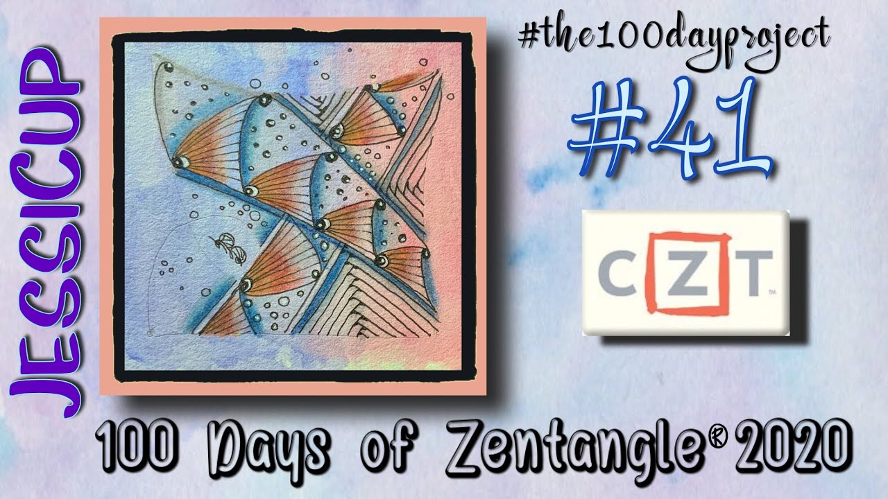 JESSICUP || Easy Zentangle ® Patterns || Day 41 || 100 Days of Zentangle 2020