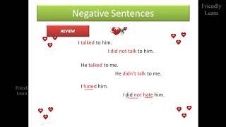 Love of a good girl |Negative Sentences with did not| Simple Past Tense in Tamil