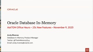 Database In-Memory 23c New Features