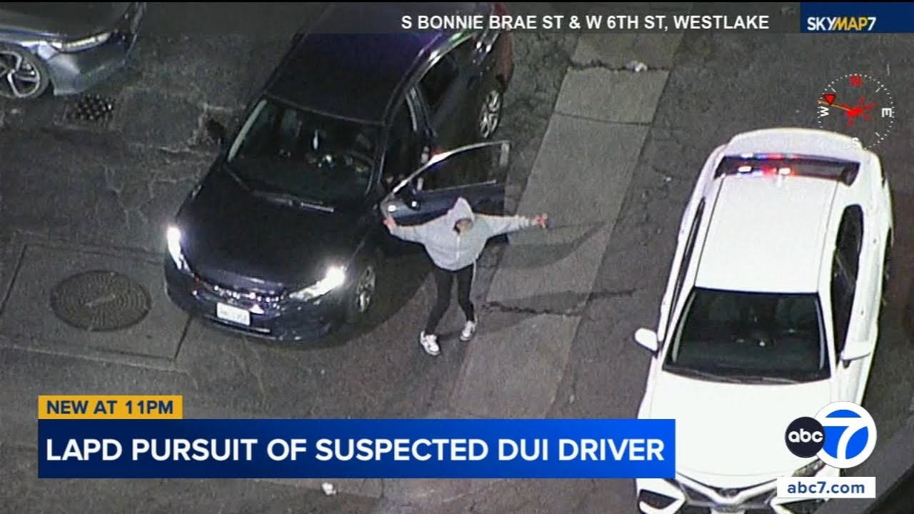Wild chase through LA ends with driver dancing before cops move in ...