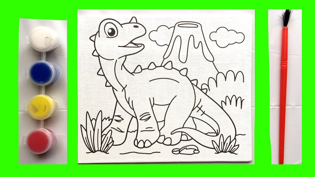 Dinosaur Art Painting - YouTube
