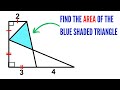 Can you find area of the Blue shaded Triangle? | (Nice Geometry problem) | #math #maths | #geometry