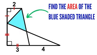 Can you find area of the Blue shaded Triangle? | (Nice Geometry problem) | #math #maths | #geometry