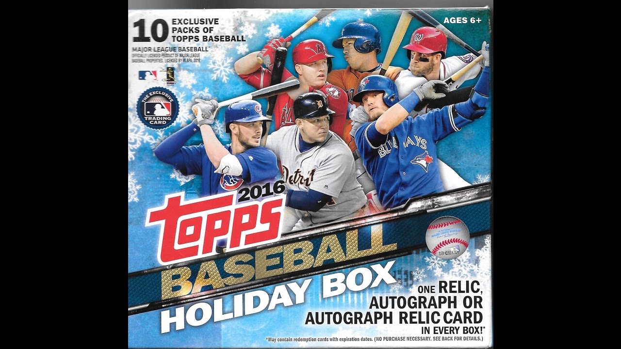 2016 Topps Baseball Holiday Retail Box Break 1 Hit