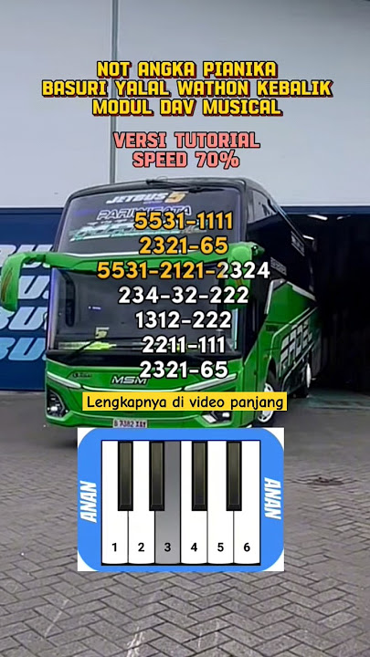 Not Angka Basuri Yalal Wathon Kebalik Speed 70% #basuri #pianikabasuri
