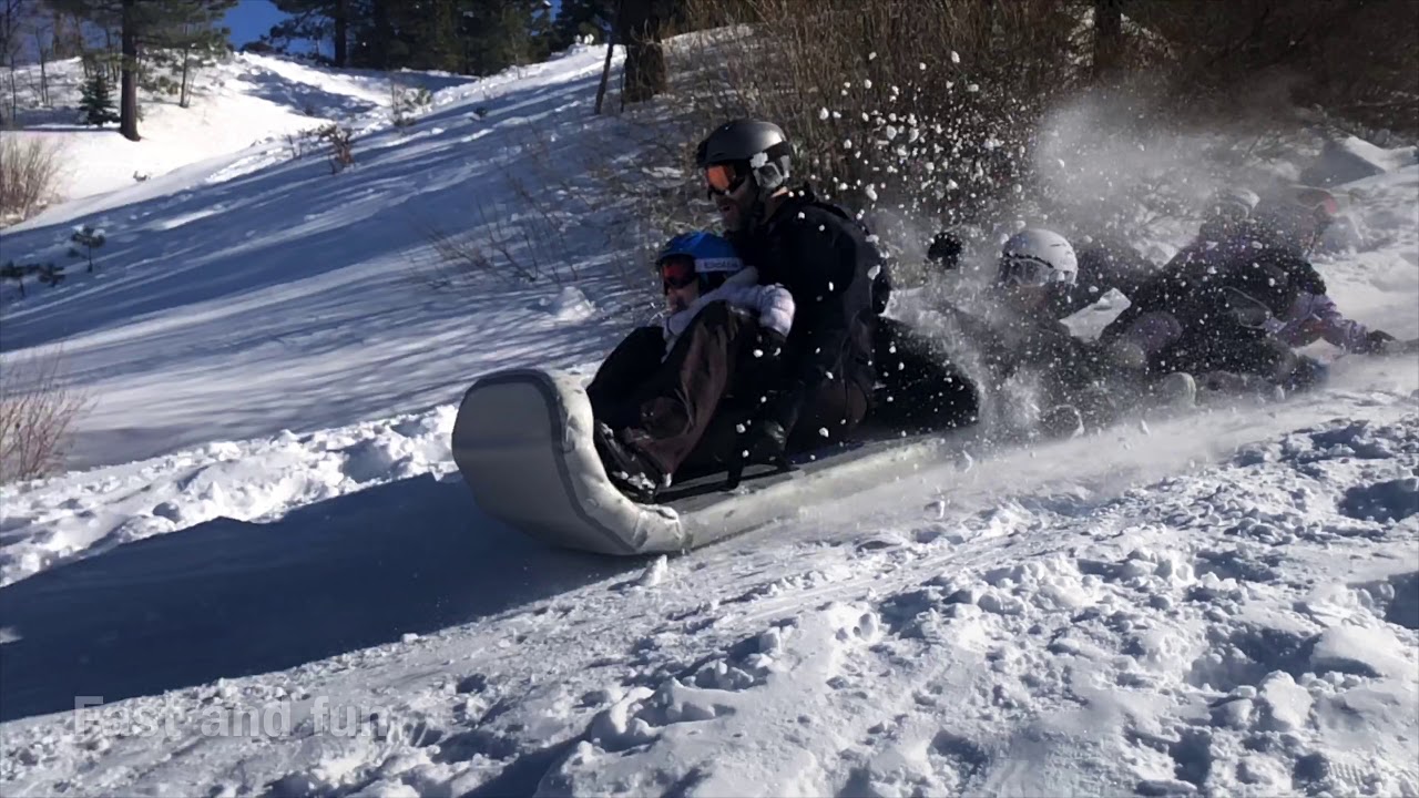 Airboggan Inflatable Toboggan - Summer Towable and Winter Sled