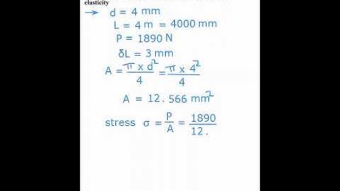 Numerical on stress, strain, Modulus of elasticity/ Strength of materials