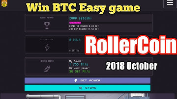 RollerCoin | win btc with this easy game |  RollerCoin : Virtual Bitcoin Mining Game 2018