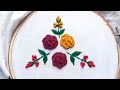 Handembroidery rose flower stitch. Hand embroidery for beginners.