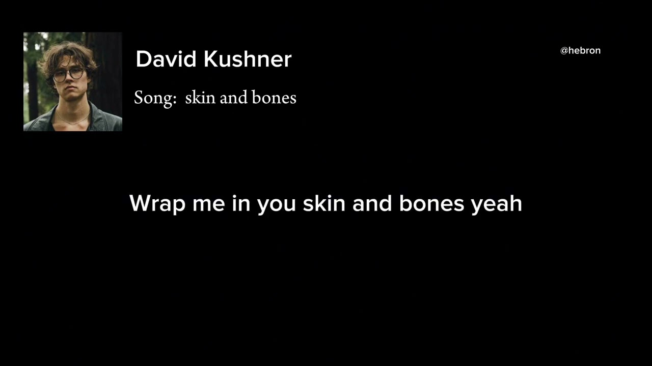 skin and bones song by // David Kushner (unreleased) Chords Chordify