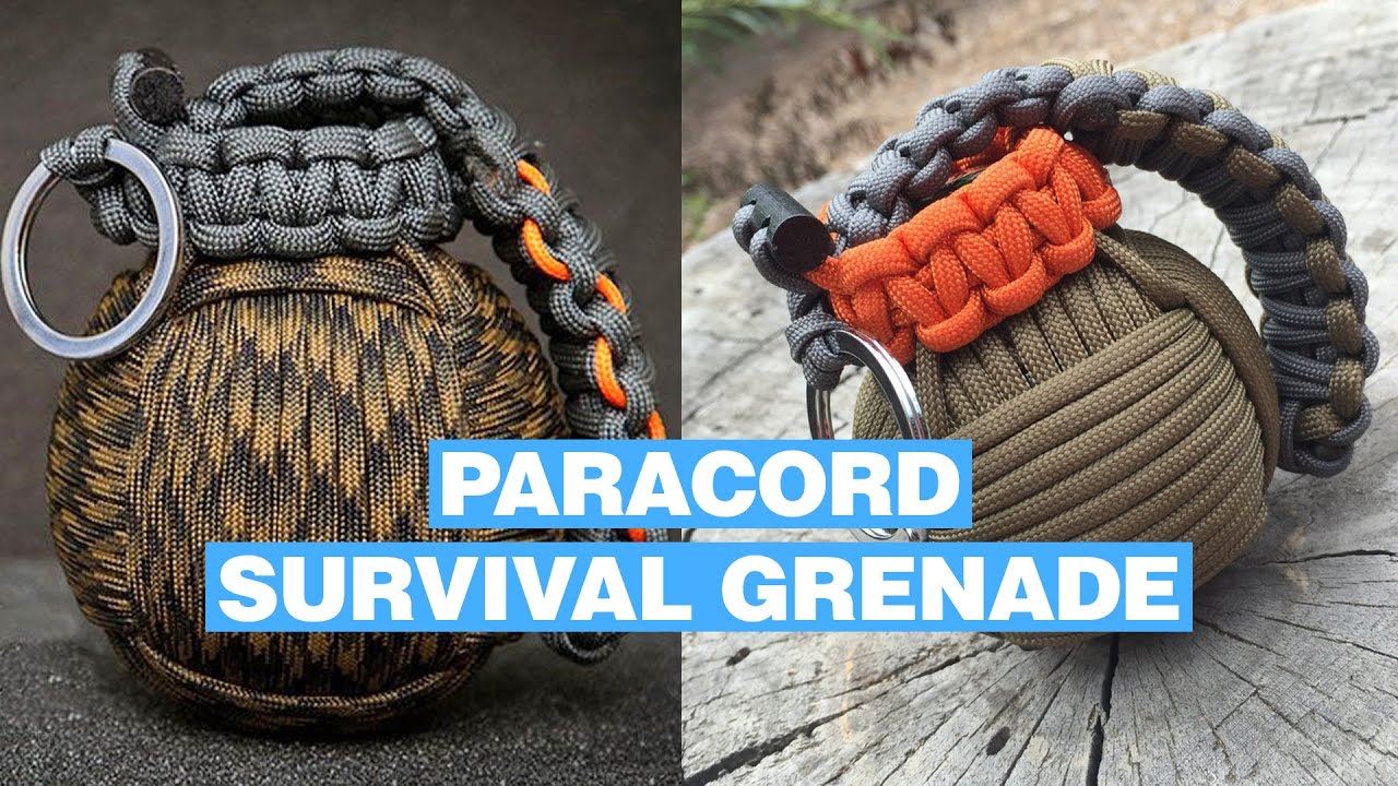 pendul skole barm Paracord Survival Grenade - YouTube