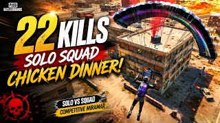 🔥 22 Kills Solo Squad in Competitive Miramar! 😱 | PUBG PC