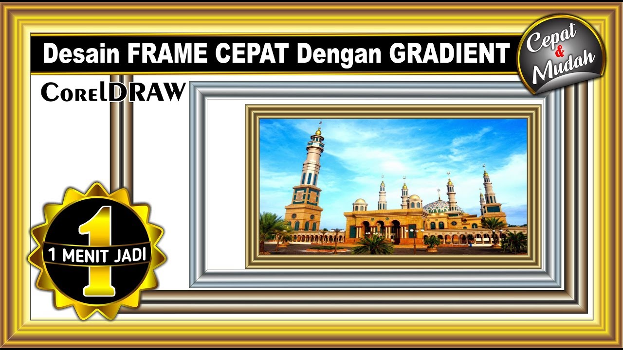 Cara Cepat Desain  Frame dengan  Gradient Part 3 Tutorial  